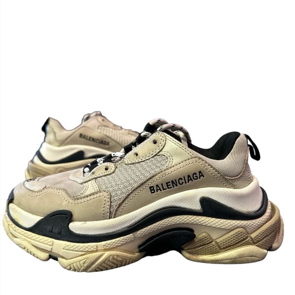 Neutral Balenciaga Triple S Sneakers, size 6, euro 36 - Picture 2 of 5